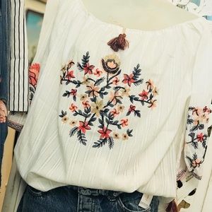 My Beloved Off The Shoulder Embroidered Bl…